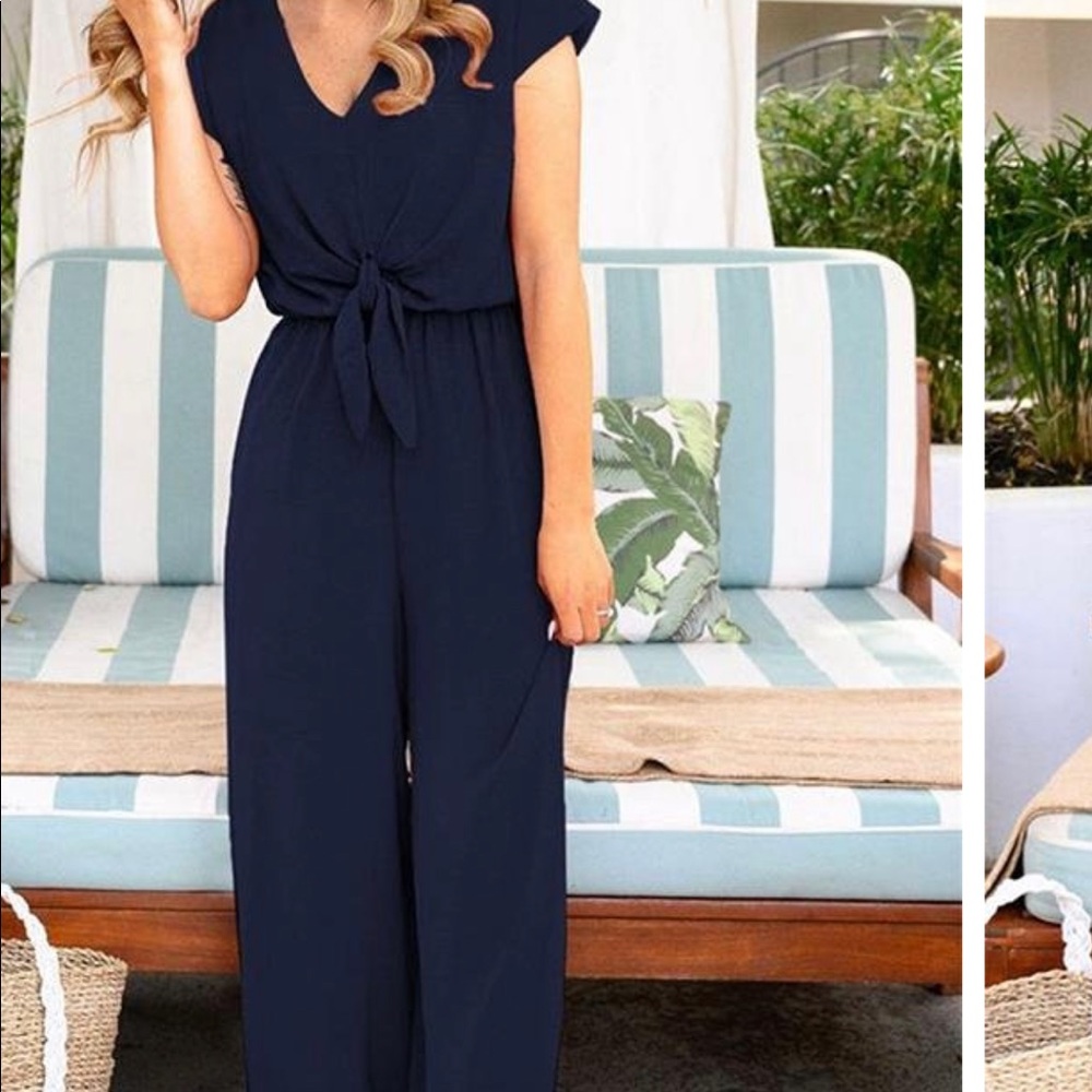 Down East Navy Jumpsuit